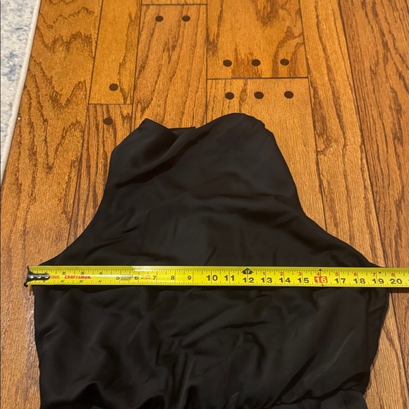Abercrombie & Fitch High-Neck Draped Jumpsuit Black Size Large - Picture 10 of 11
